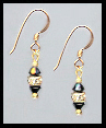 Mini Black Aurora Earrings