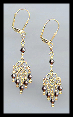 Chocolate Brown Dangle Earrings