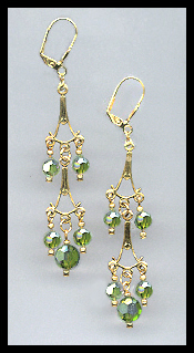 Olivine Aurora Dangle Earrings