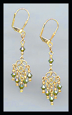 Olivine Aurora Dangle Earrings