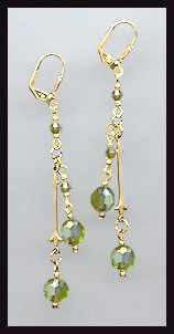 Olivine Aurora Drop Earrings