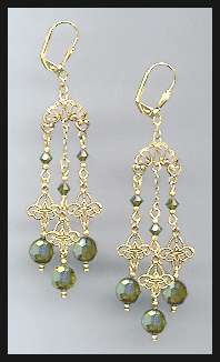 Olivine Aurora Chandelier Earrings