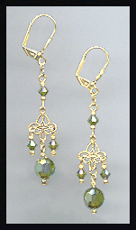 Olivine Aurora Filigree Earrings