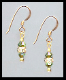Mini Olivine Aurora Crystal Earrings