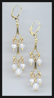 White Dangle Earrings