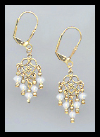 Opal White Dangle Earrings