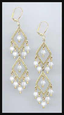Swarovski White Crystal Earrings