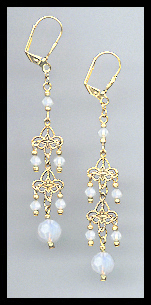 White Crystal Earrings