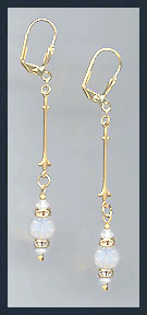 White Drop Earrings