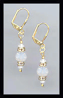 White Opal Drop Earrings