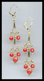 Orange Dangle Earrings