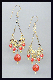 Vintage Orange Earrings