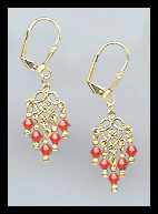 Hyacinth Orange Dangle Earrings