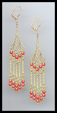 Swarovski Orange Hyacinth Crystal Earrings