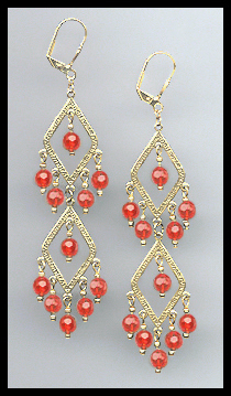 Swarovski Orange Crystal Earrings