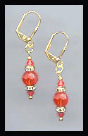 Orange Hyacinth Drop Earrings