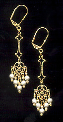 Crystal Pearl Dangle Earrings