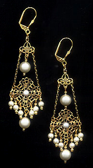 Swarovski Pearl Chandelier Earrings