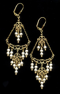Swarovski Pearl Chandelier Earrings