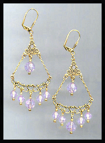 Violet Crystal Earrings