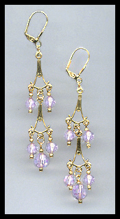 Violet Dangle Earrings