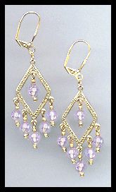 Violet Crystal Earrings