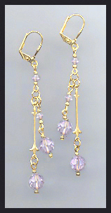 Violet Drop Earrings