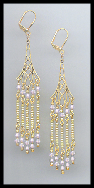 Swarovski Violet Crystal Earrings