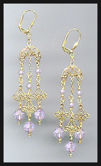 Violet Chandelier Earrings