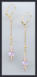 Lavender Drop Earrings