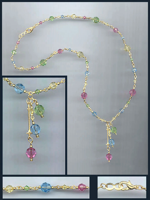 Swarovski Pastel Crystal Drop Necklace