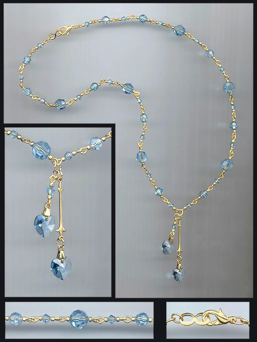 Aquamarine Heart Necklace