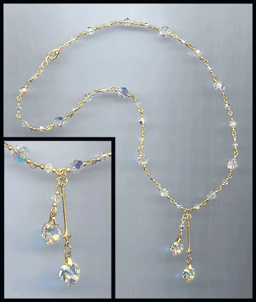 Aurora Borealis Heart Necklace