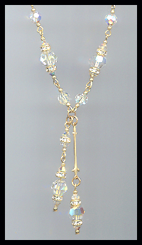 Swarovski Aurora Borealis Tassel Necklace