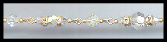 Hand Linked Gold & Aurora Borealis Chain