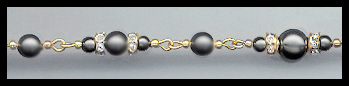 Hand Linked Black Pearl Chain