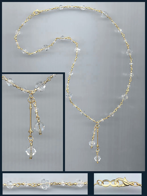 Clear Crystal Drop Necklace