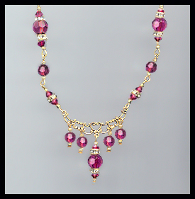 Swarovski Fuchsia Pink Crystal Necklace