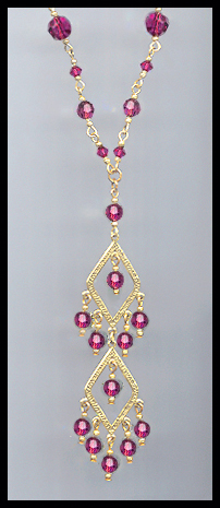 Swarovski Fuchsia Pink Crystal Pendant