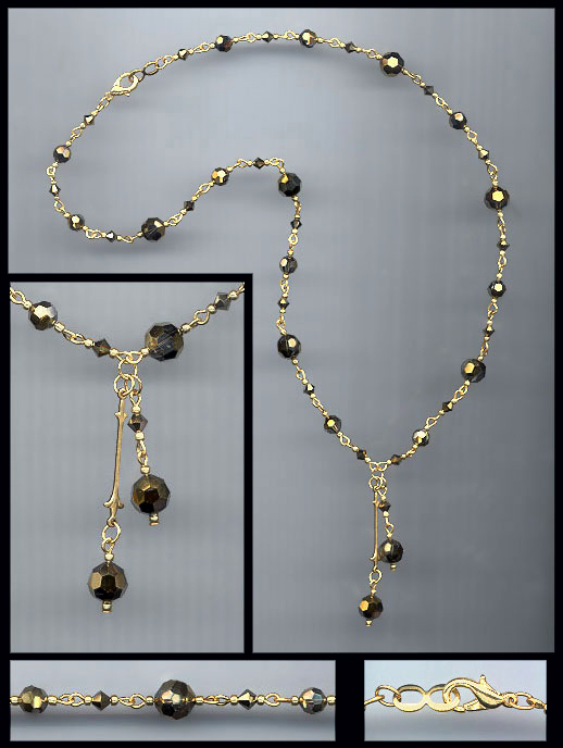 Swarovski Antique Gold Crystal Necklace