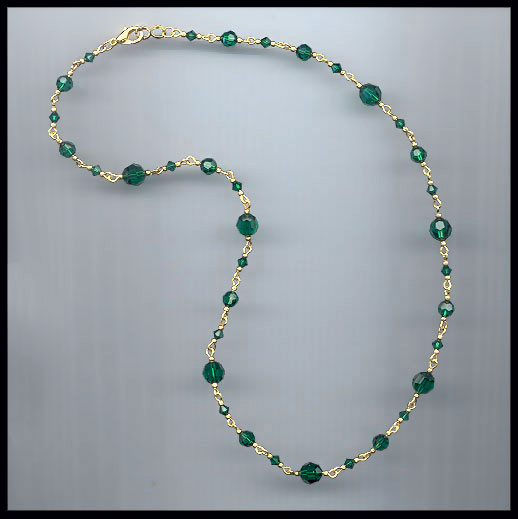 Emerald Green Crystal Necklace