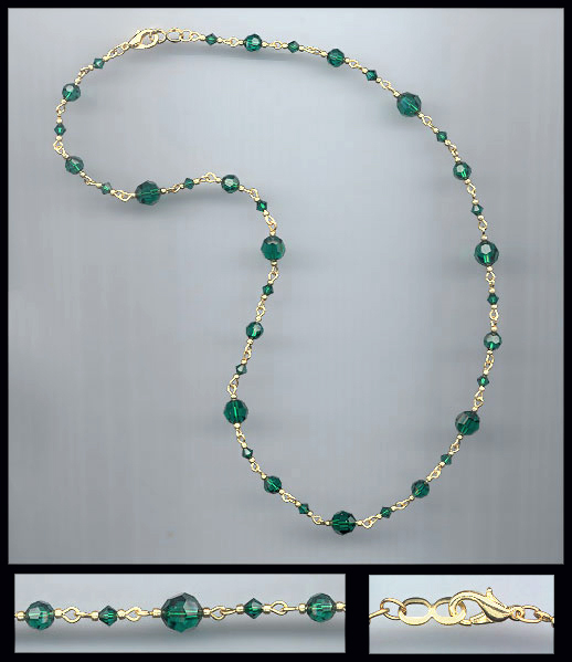 Swarovski Emerald Green Crystal  Necklace