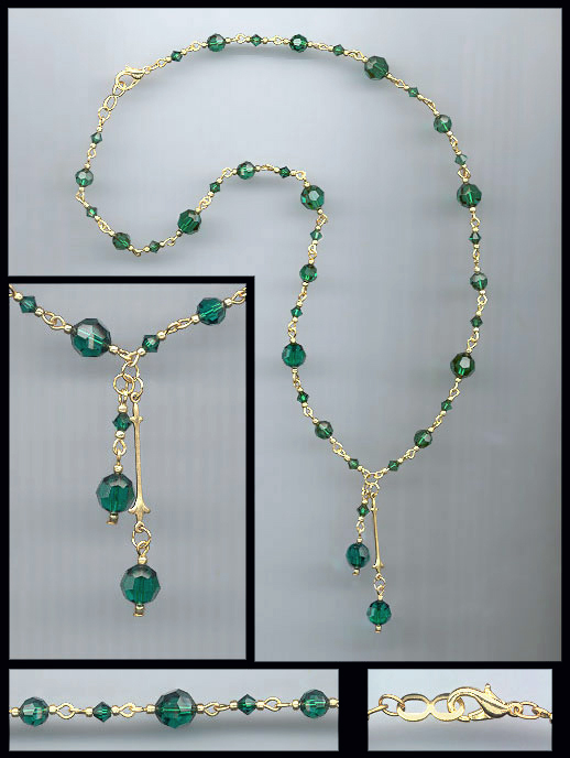 Swarovski Green Crystal Drop necklace