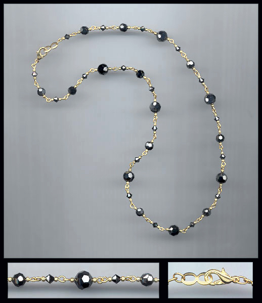 Simple Hematite Crystal Necklace