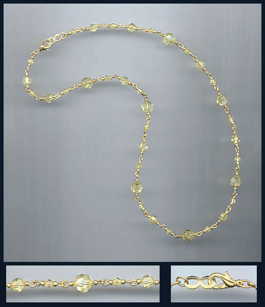 Simple Swarovski Jonquil Yellow Necklace