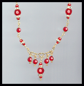 Swarovski Light Siam Red Crystal Necklace