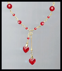 Swarovski Cherry Red Heart Necklace