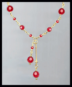 Swarovski Cherry Red Crystal Drop Necklace
