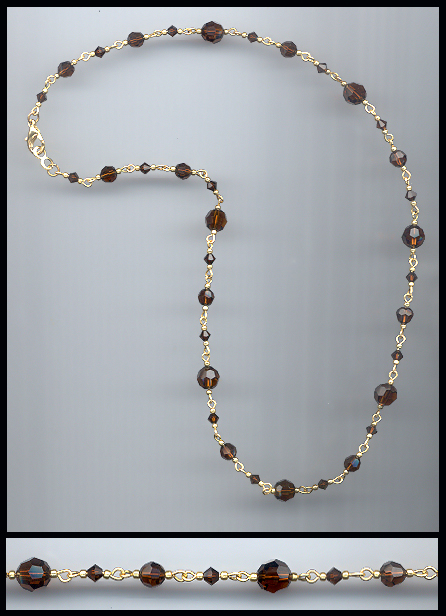 Swarovski Mocca Brown Necklace