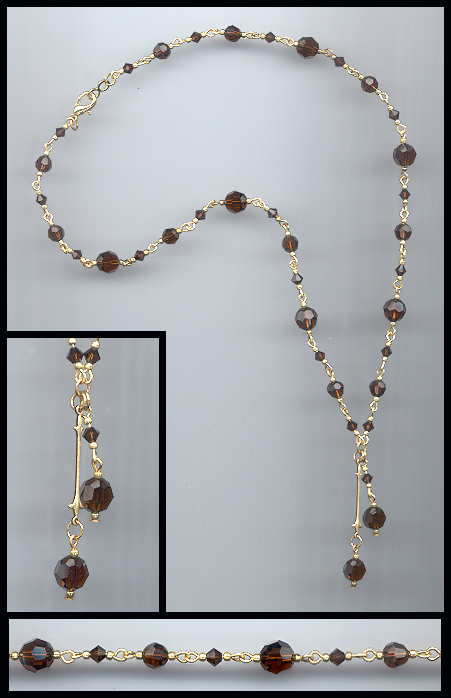 Swarovski Mocca Brown Crystal Necklace